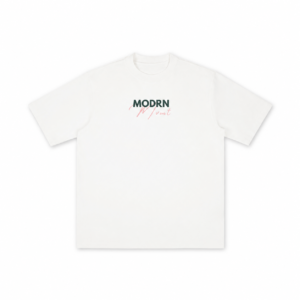 White Heavy Tee Front With Shadow