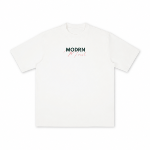 White Heavy Tee Front With Shadow