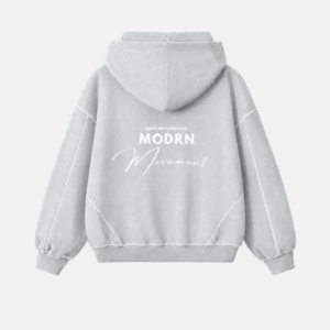 Black Boxy Fleece Zip-Up Hoodie